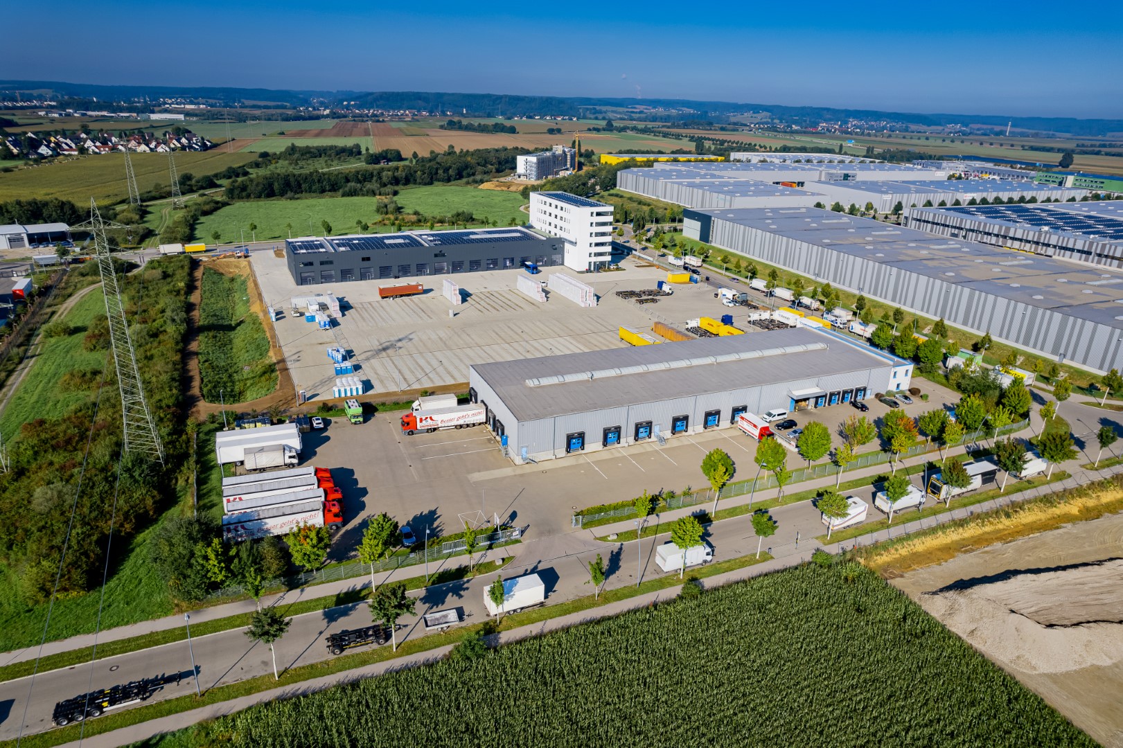 KL Logistik an der Frankfurter Straße GVZ Luftaufnahme: KL Logistik