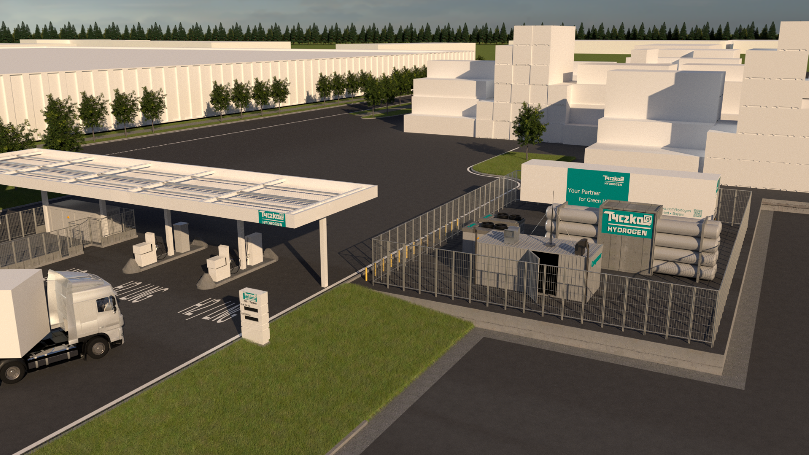 Visualisierung der Tankstelle am GVZ Augsburg Visualisierung der Tankstelle am GVZ Augsburg